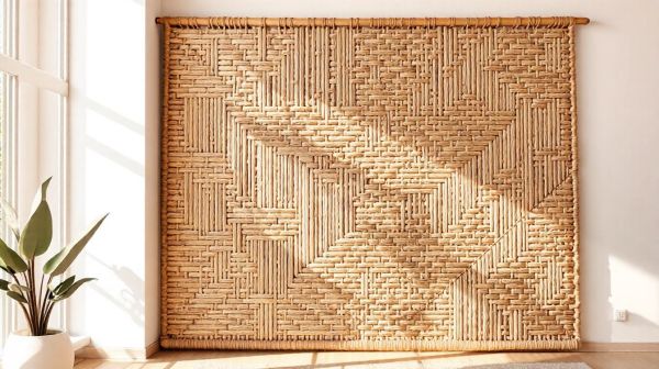 Idées créatives pour une décoration murale avec du rotin